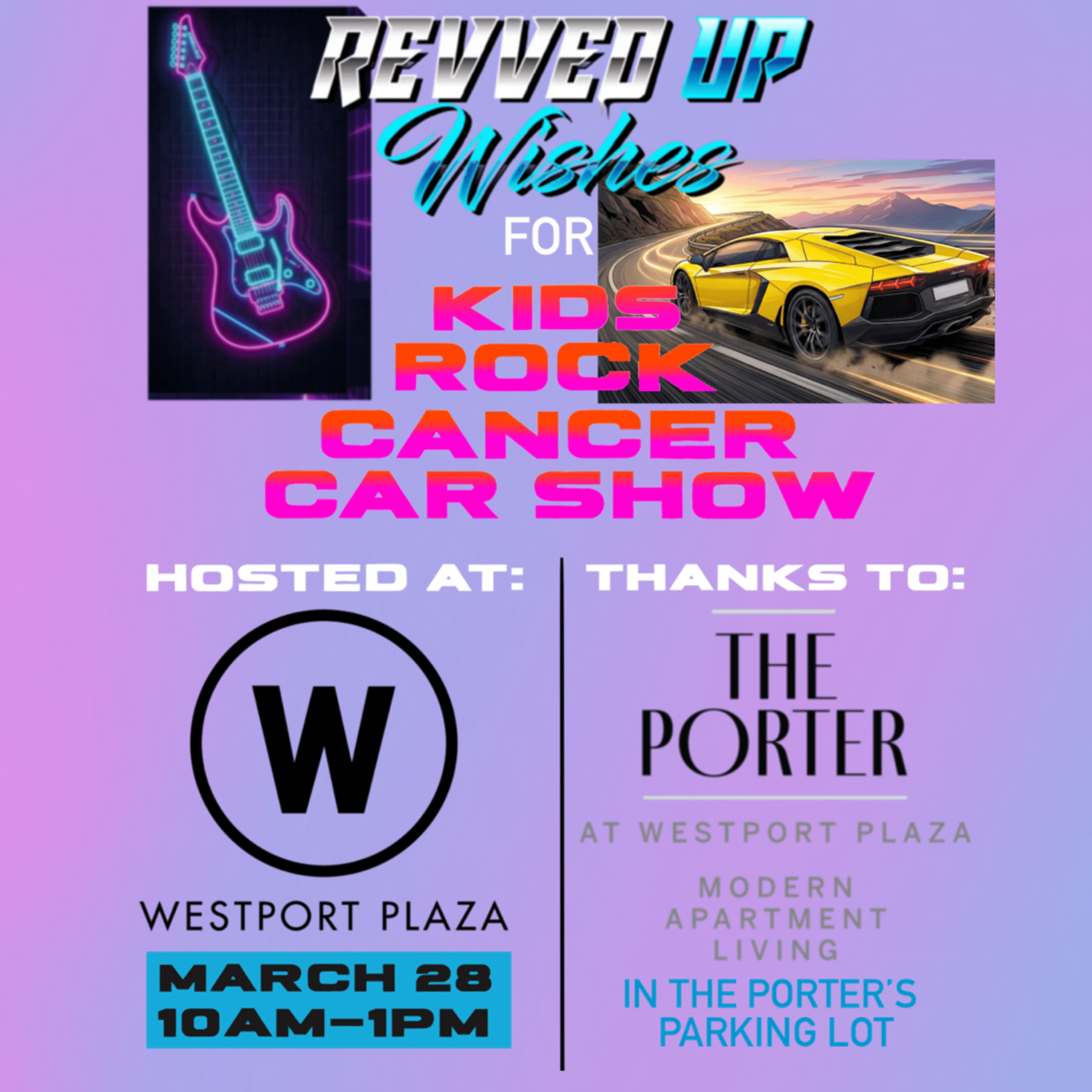 kids rock cancer car show